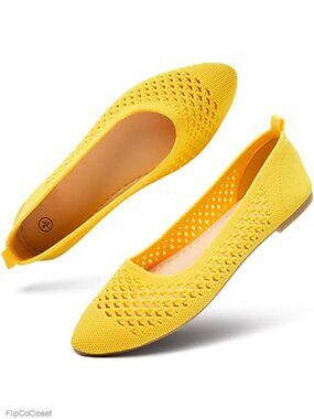 Womens Mesh Ballet Flats Memory Foam Slip On Dress Shoes